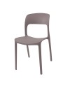 Set 4 Sedia in Polipropilene Vela Impilabili Grigio – Profilo Curvo e Design Essenziale