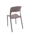 Set 4 Sedia in Polipropilene Vela Impilabili Grigio – Profilo Curvo e Design Essenziale