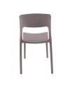 Set 4 Sedia in Polipropilene Vela Impilabili Grigio – Profilo Curvo e Design Essenziale
