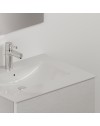 Mobile bagno sospeso bianco frassinato 2 cassetti con lavabo e specchio COMP60BF 61x46x54h