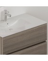 Mobile bagno sospeso olmo 2 cassetti con lavabo e specchio COMP80OL 81x46x54h