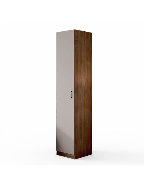 Armadio Singolo 45 cm H 247 cm 1 Anta Noce Naturale e Cashmere Made in Italy