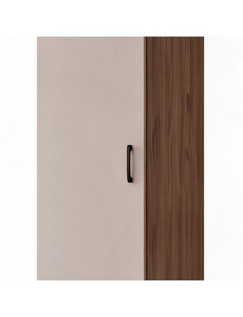 Armadio Singolo 45 cm H 247 cm 1 Anta Noce Naturale e Cashmere Made in Italy