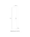 Armadio Singolo 45 cm H 247 cm 1 Anta Noce Naturale e Cashmere Made in Italy