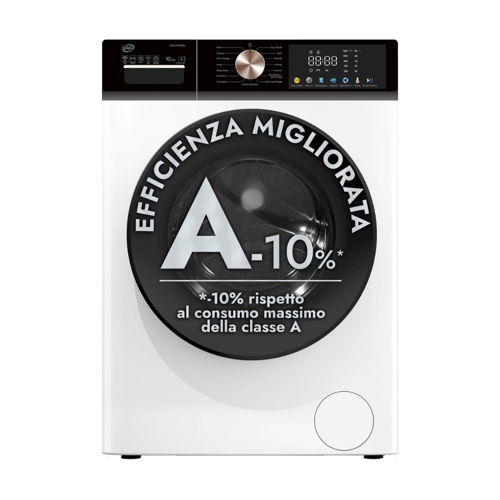 Lavatrice Daya DSW1014681A 10kg 1400 giri Inverter BLDC programma vapore bianco classe A -10%