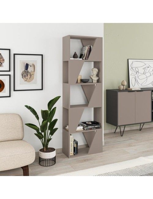 Libreria 5 Ripiani Frame 54x168 Colore Tortora Prezzo