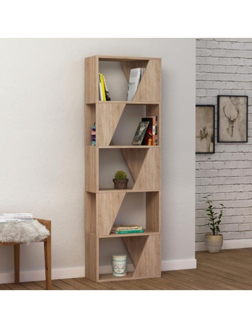 Libreria 5 Ripiani Frame 54x168 Colore Rovere Prezzo