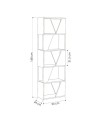 Libreria 5 ripiani Frame 54x168 colore rovere