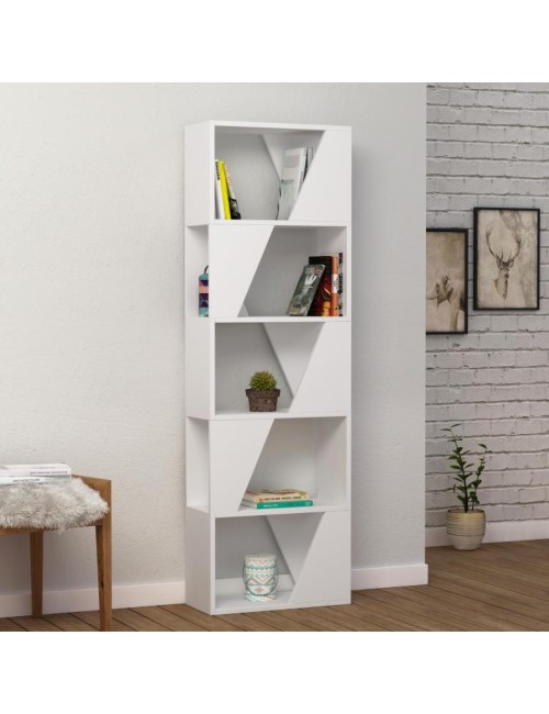 Libreria 5 Ripiani Frame 54x168 Colore Bianco Prezzo