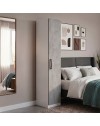 Armadio Singolo 45 cm H 247 cm 1 Anta Bianco e cemento Made in Italy