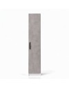 Armadio Singolo 45 cm H 247 cm 1 Anta Bianco e cemento Made in Italy