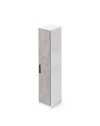 Armadio Singolo 45 cm H 247 cm 1 Anta Bianco e cemento Made in Italy