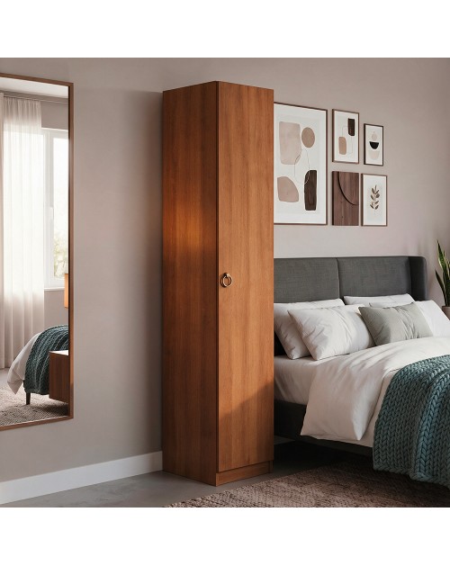 Armadio Singolo 45 cm H 247 cm 1 Anta Noce Antico Made in Italy