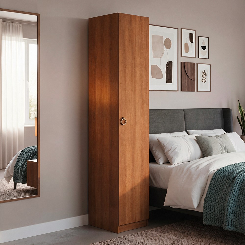 Armadio Singolo 45 cm H 247 cm 1 Anta Noce Antico Made in Italy