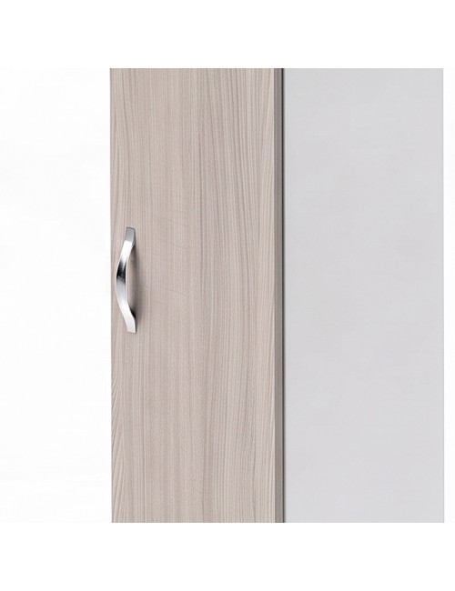 Armadio Singolo 45 cm H 247 cm 1 Anta Bianco e Olmo Made in Italy