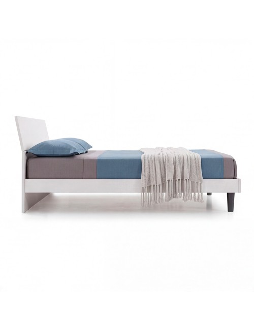Letto matrimoniale in legno bianco 170x205x88h Manitoba