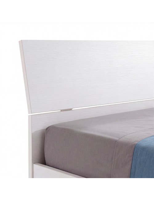 Letto matrimoniale in legno bianco 170x205x88h Manitoba