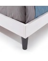 Letto matrimoniale in legno bianco 170x205x88h Manitoba