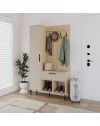 Mobile da Ingresso Acton Rovere e Cashmere con Appendiabiti, Cassetto e Anta - 108 cm
