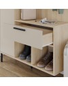 Mobile da Ingresso Acton Rovere e Cashmere con Appendiabiti, Cassetto e Anta - 108 cm
