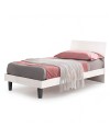 Letto singolo in legno 100x205x88h Manitoba colore bianco