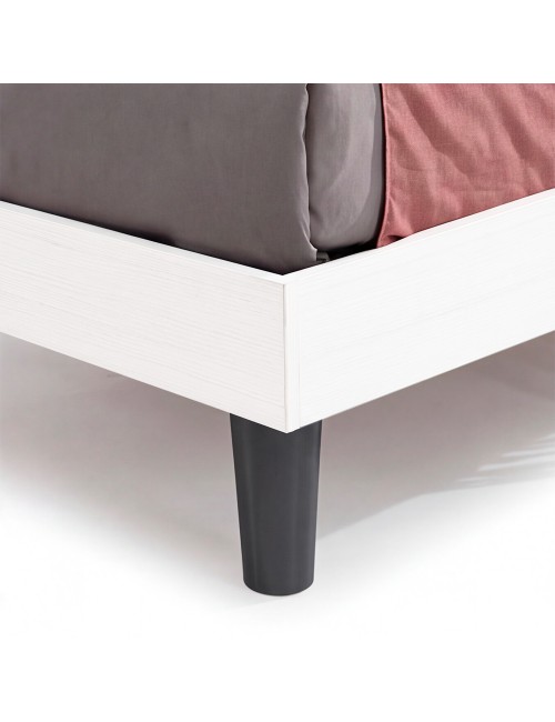 Letto Singolo in Legno 100x205x88h Manitoba Colore Bianco