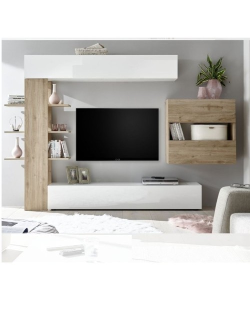 Parete Attrezzata Libreria Astrakat Colore Rovere Prezzo