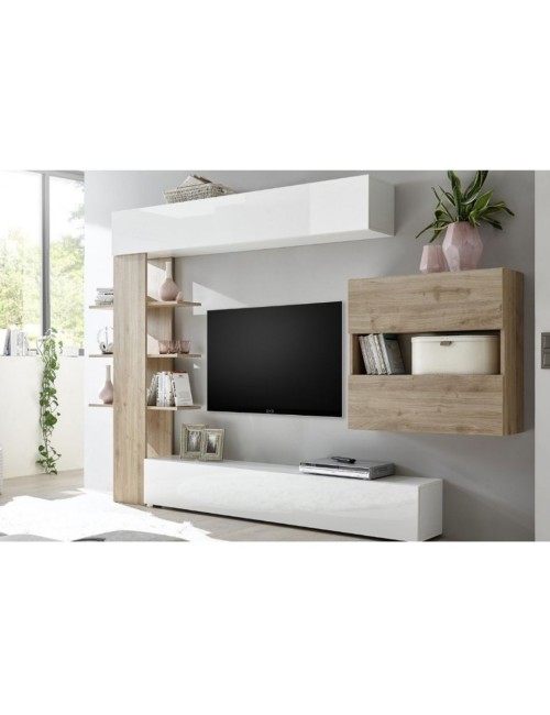 Parete Attrezzata Libreria Astrakat Colore Rovere Prezzo