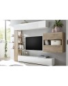Parete attrezzata libreria Astrakat colore rovere