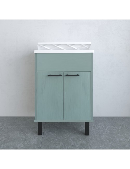 Mobile Lavatoio Verde scuro 60x50X85 PVC 9042KV