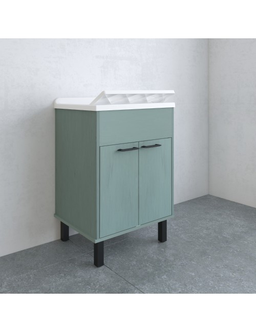 Mobile Lavatoio Verde scuro 60x50X85 PVC 9042KV