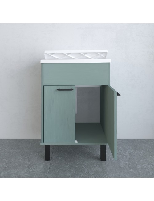 Mobile Lavatoio Verde scuro 60x50X85 PVC 9042KV