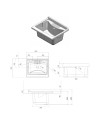 Mobile Lavatoio Verde scuro 60x50X85 PVC 9042KV