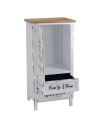Mobile Multiuso Shabby Chic Breslavia 1 Anta 2 Cassetti Bianco e Top Rovere - H 100 cm