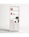 Libreria Miraflor con 2 ante e 4 vani a giorno colore bianco 98.7x35.2x230H