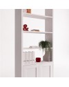 Libreria Miraflor con 2 ante e 4 vani a giorno colore bianco 98.7x35.2x230H