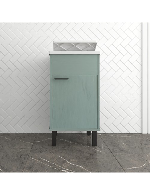 Mobile Lavatoio verde scuro Garden 45x50x85 PVC 9046KV