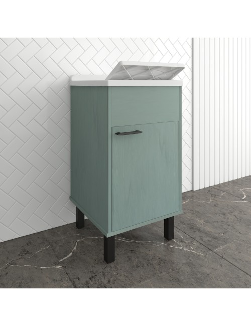 Mobile Lavatoio verde scuro Garden 45x50x85 PVC 9046KV