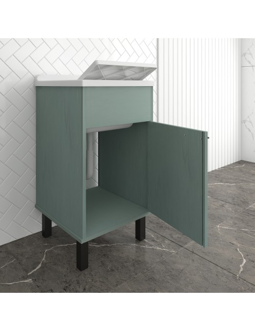 Mobile Lavatoio verde scuro Garden 45x50x85 PVC 9046KV