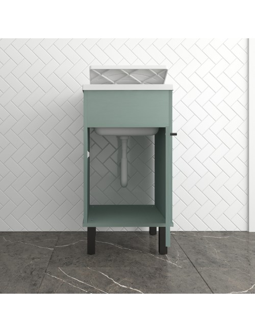Mobile Lavatoio verde scuro Garden 45x50x85 PVC 9046KV
