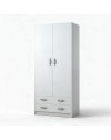 Armadio due ante e cassetti 91x52x210h colore bianco ARM290C