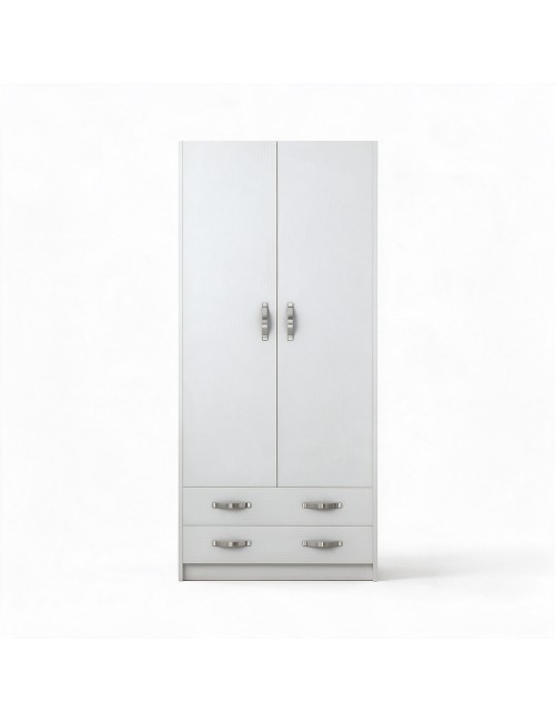 Armadio Due Ante e Cassetti 91x52x210h Colore Bianco Prezzo