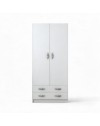 Armadio due ante e cassetti 91x52x210h colore bianco ARM290C