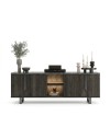 Mobile porta Tv 4 ante Zaira 165x49x60h palissandro nero