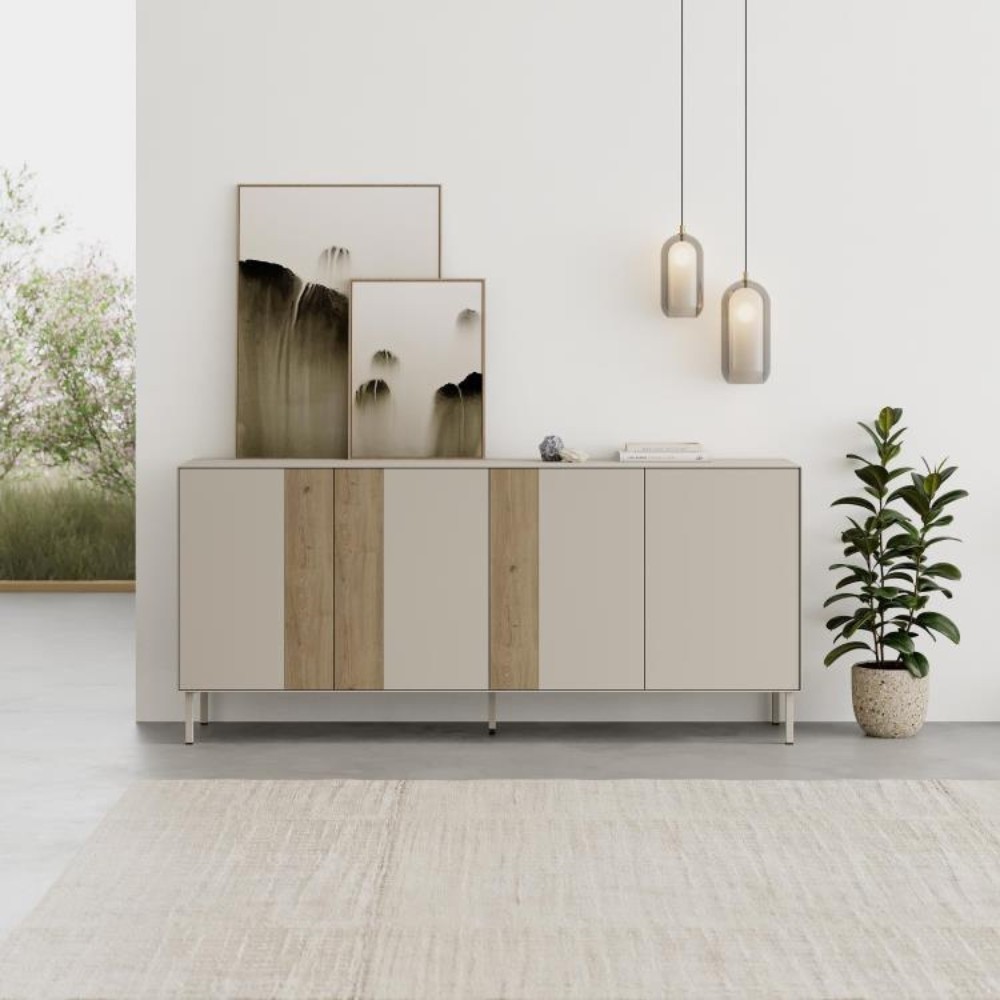 Madia Vena Rovere e Cashmere L 180 cm con 4 Ante
