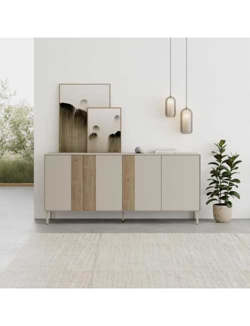 Madia Vena Rovere e Cashmere L 180 cm con 4 Ante