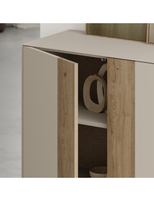 Madia Vena Rovere e Cashmere L 180 cm con 4 Ante