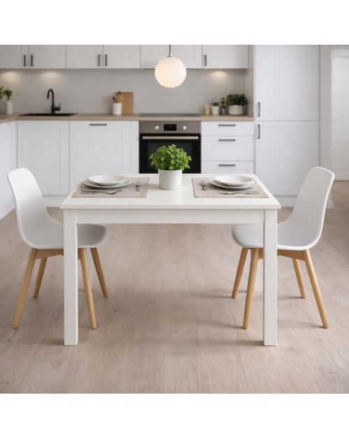 Tavolo allungabile Firenze 90x60 colore bianco frassinato