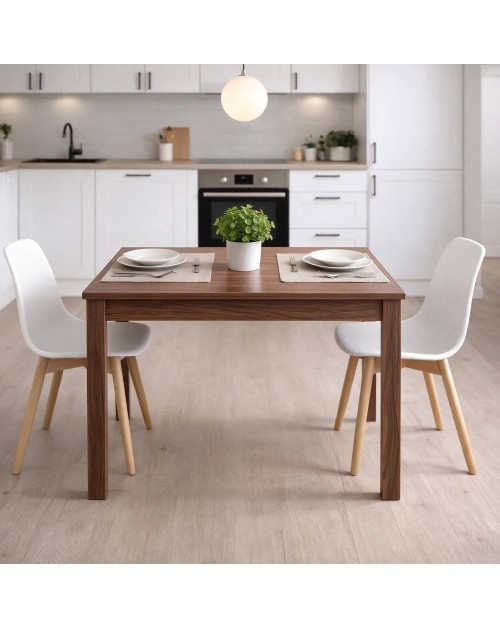 Tavolo Allungabile Firenze 90x60 cm Noce Naturale Made in Italy