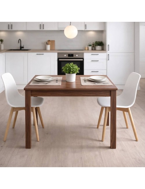Tavolo Allungabile Firenze 90x60 cm Noce Naturale Made in Italy